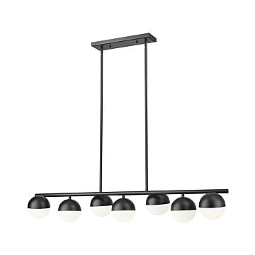 Realm Sphere  Linear Chandelier in Matte Black by Z-Lite