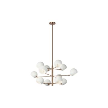 Orb  Chandelier in Matte White by Matteo Lighting