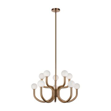 Joelle  Chandelier in Aged Gold Brass by Matteo Lighting