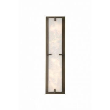 Sedona LED Wall Sconce in Alabaster   Aged Brass by Avenue Lighting