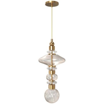 Avra LED Pendant in Aged Brass by Avenue Lighting