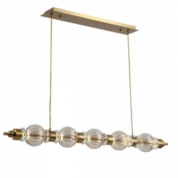 Avra LED Pendant in Aged Brass by Avenue Lighting