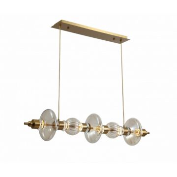 Avra LED Pendant in Aged Brass by Avenue Lighting