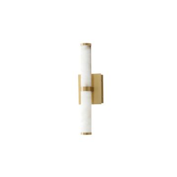 Aragon LED Bathroom Vanity Light in White Alabaster   Gold by ET2 Lighting