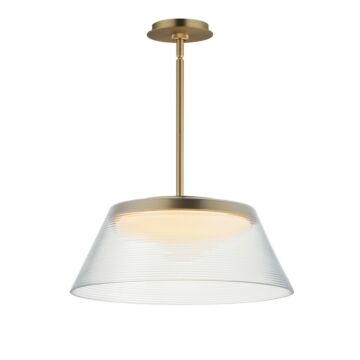 Jensen LED Pendant in Satin Brass by ET2
