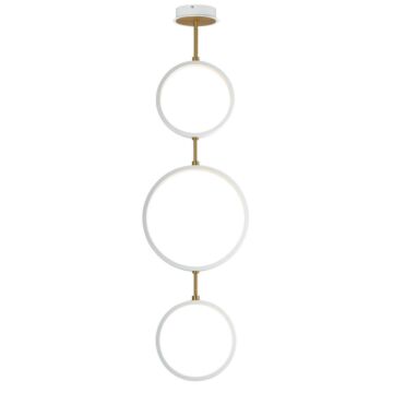 Hoopla LED Pendant in White Gold by ET2 Lighting