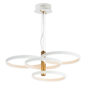 Hoopla LED Pendant in White Gold by ET2 Lighting