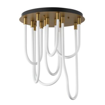 Soleil LED Flush Mount in Natural Aged Brass by ET2