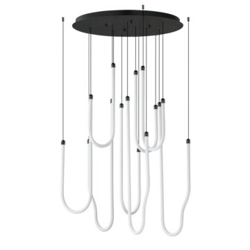 Soleil LED Pendant in Black by ET2
