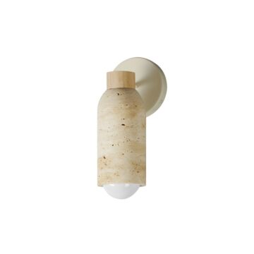 Pompeii  Wall Sconce in Travertine   Oyster by Maxim Lighting