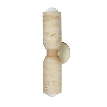 Pompeii  Wall Sconce in Travertine   Oyster by Maxim Lighting
