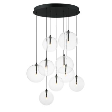 Global LED Chandelier in Black by ET2