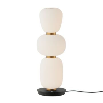 Soji LED Triple Stack Portable Lamp in Black   Gold by ET2