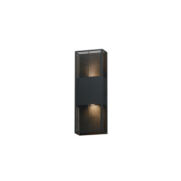 Grate LED Outdoor Wall Sconce in Black by ET2 Lighting