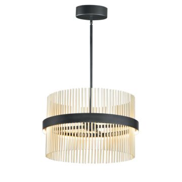 Chimes 5CCT LED Pendant in Black   Satin Brass by ET2 Lighting