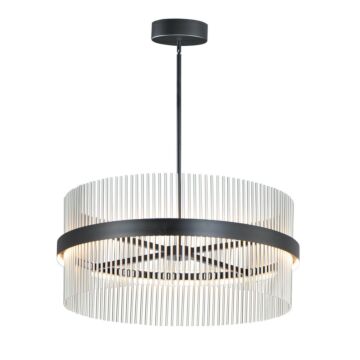 Chimes 5CCT LED Pendant in Black   Satin Nickel by ET2 Lighting