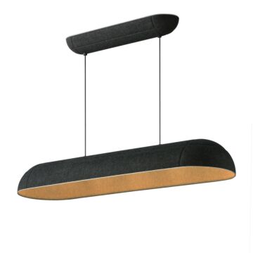 Wimbledon LED Linear Pendant in Dark Gray by ET2 Lighting