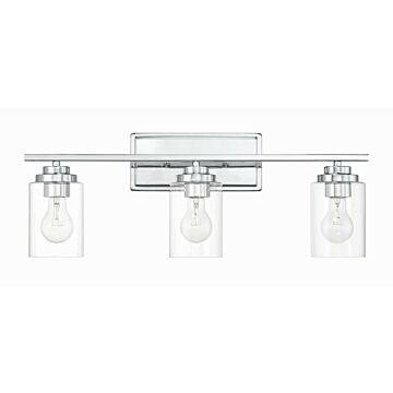 Clark  Bathroom Vanity Light in Chrome by Craftmade