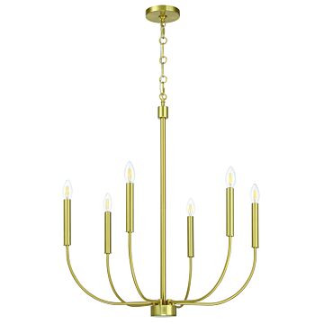 Traci  Chandelier in Satin Brass by Craftmade