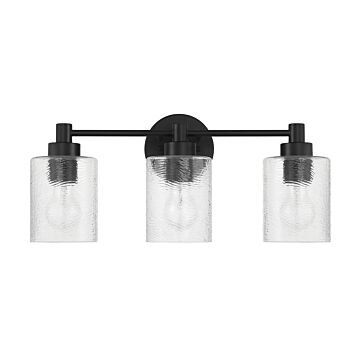 Lyndsey  Bathroom Vanity Light in Flat Black by Craftmade