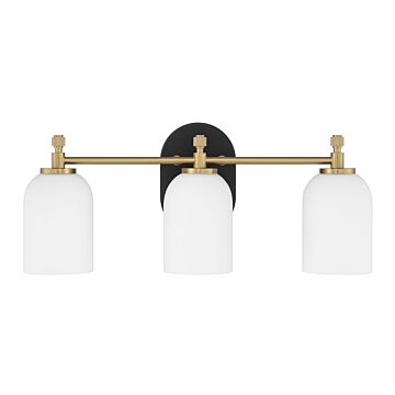 Council  Bathroom Vanity Light in Flat Black Satin Brass by Craftmade