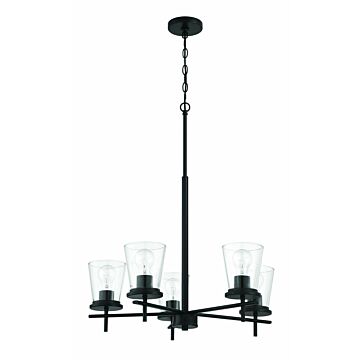 Connell  Chandelier in Flat Black by Craftmade