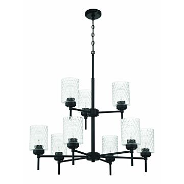 Claire  Chandelier in Flat Black by Craftmade