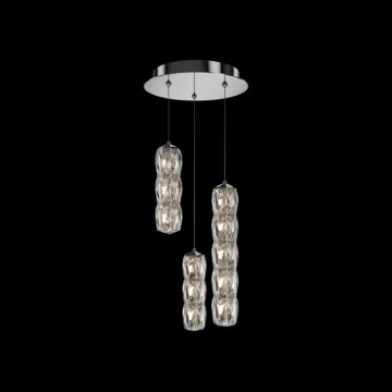 Verve LED LED Pendant in Polished Stainless Steel by Schonbek