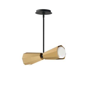 Rizzo  Pendant in Black   Antique Brass by Maxim