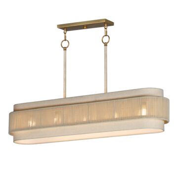 Seacliff  Linear Chandelier in Natural Aged Brass by Maxim