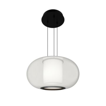 Doma LED Pendant in Black by W.A.C. Lighting