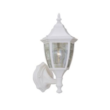 Builder Cast Aluminum 1-Light Wall Lantern in White