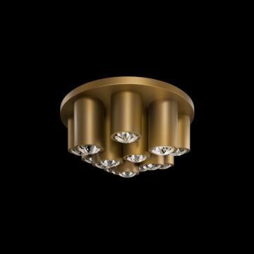 Tamara LED Flush Mount in Aged Brass by Schonbek