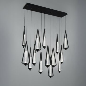 Devotion LED Pendant in Black by Schonbek