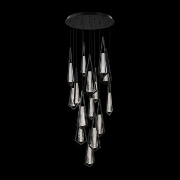 Devotion LED Pendant in Black by Schonbek