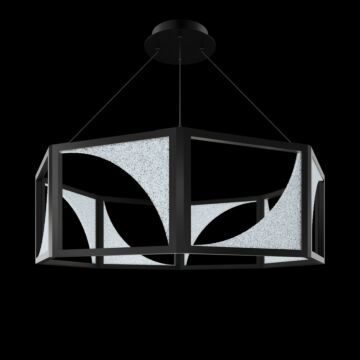 Luna LED Pendant in Black by Schonbek