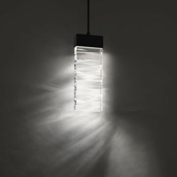 Labrynth LED Outdoor Pendant in Black by Schonbek Beyond