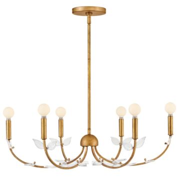 Aliso LED Chandelier in Distressed Brass by Hinkley