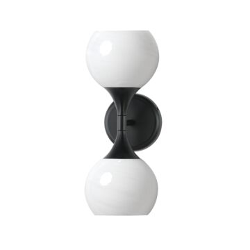 Neve  Wall Sconce in Black by Maxim