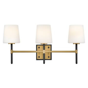 Saunders LED Bathroom Vanity Light in Black by Hinkley