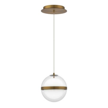 Cyllindra LED Pendant in Aged Brass by W.A.C. Lighting