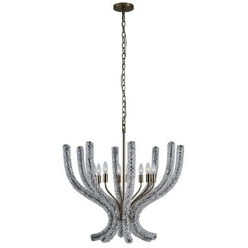 CORAL  Chandelier in Brushed Champagne Gold by Kalco