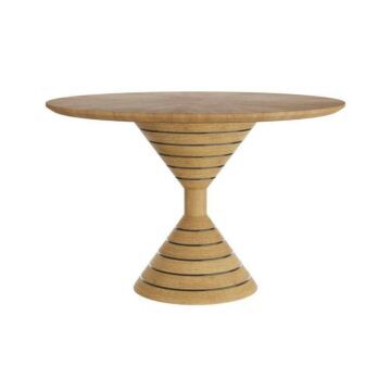 Wilken Entry Table in Oyster Oak Veneer Bronze by Arteriors
