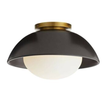 Glaze  Flush Mount in Matte Black by Arteriors