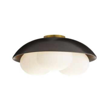 Glaze  Flush Mount in Matte Black by Arteriors