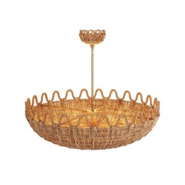 Mar Chandelier in Natural, Rattan by Arteriors