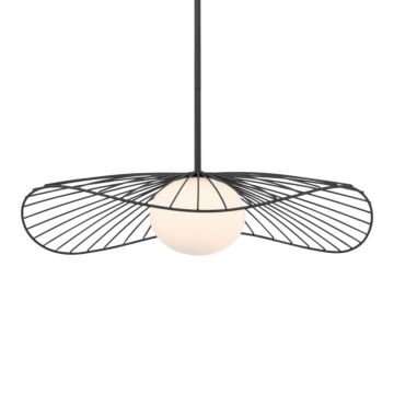 Langley  Pendant in Dark Matte Black by Minka-Lavery