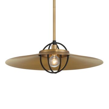 Newburie  Pendant in Legacy Brass & Dark Matte Black by Minka-Lavery