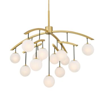 Curven  Chandelier in Legacy Brass by Minka-Lavery