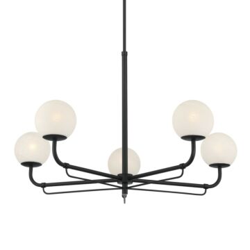 Whitehall  Chandelier in Dark Matte Black by Minka-Lavery